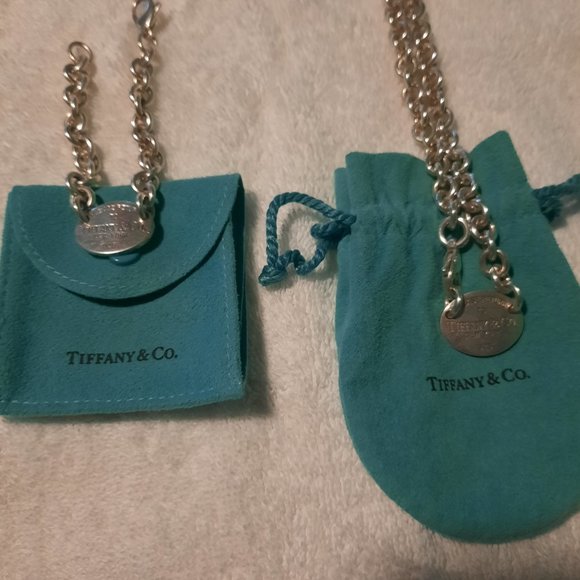 tiffany silver braclet and matching necklace - Picture 2 of 2